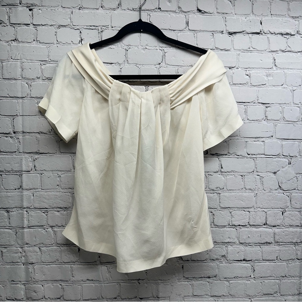 Rachel Zoe Cream 100% Silk Blouse nwt